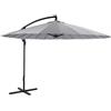 Koopman Ombrellone da giardino con braccio diametro 3 metri Shanghai Koopman Grigio