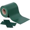 SONGMICS Strisce Privacy in PVC, Pellicola per Recinzione 40 m x 19 cm, Spessa e Opaca, con 25 Clip di Fissaggio, Verde GPJ040L