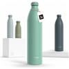 LARS NYSØM Borraccia Termica 1500ml in Acciaio Inox | Bottiglia isolata 1.5 litro | Bottiglia d'Acqua a Tenuta stagna per Sport, Bicicletta, Cane, Bambino, (Aqua Turquoise, XL 1500ml)
