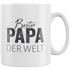 MC-Trend Tazza Bester Papa bianca con scritta Ø 8 cm in ceramica, tazze grandi, moderne, caffè, latte, bevande calde, bevande fredde, regalo senza tempo (miglior papà)
