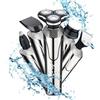 HIWARE Rasoio Elettrico Barba, 5 in 1 Rasoio Testa Calva, Regolabarba Uomo con Display LCD, Impermeabile Wet & Dry, Rasoio Testa USB Ricaricabile, per Capelli Barba Naso e Viso Pulito
