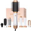 OKWRAP 6 in 1 Air Styler & Spazzola Asciugacapelli Spazzola Asciugacapelli Multifunzione 6 IN 1 Asciugacapelli Air StylerCon Spazzola Lisciante Ferro Arricciacapelli ad aria Calda, Styling