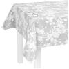 LILENO HOME Tovaglia lavabile al metro, 180 x 140 cm (bordo tagliato) in foglie di colore grigio, motivo tovaglia cerata, impermeabile, ideale come tovaglia o runner da tavola per tenda da birra