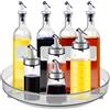 TMBMLPP Porta Spezie Vassoio Girevole Frigo Lazy Susan 23cm×4cm Organizer Girevole Detersivi Trasparente Contenitore Girevole Piatto Frigorifero per Barattoli, Spezie in Cucina, Bagno, Armadietto