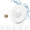 GeyouLux 6x Faretti LED da incasso IP65 cornice con presa GU10 Faretti LED Soffitto in ferro Bianco Foro da 68mm Faretti da incasso per cartongesso bagno cucina Rotondo