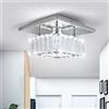 diisunbihuo Dixun Mini lampadario di cristallo grande lampada da soffitto in cristallo rotondo LED lampada a sospensione per corridoio scala (bianco freddo)