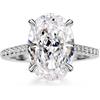 Michooyel S925 4ct taglio ovale cubic zirconia anelli di fidanzamento per le donne fede nuziale anello di promessa fede nuziale in argento sterling