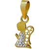 I-be, Ciondolo angelo con zirconi, oro 14 k (585), 7 x 16 mm, 20585652601CS, 585 cm