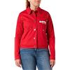 Love Moschino Trucker Jacket Giacca, Red, 44 da Donna