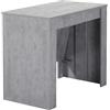 Cribel Tavolo CONSOLLE Artic Finitura Grigia, Legno, 50-300x90x75