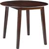 PIXZSSI Tavoli da pranzo marrone elegante pannello MDF classico tavolo pieghevole decorazione interni tavolo da pranzo ovale per piccole cucine o sale da pranzo 90 x 90 x 75 cm