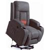 FLEXISPOT Poltrona Relax, Poltrona Elettrica Alzapersona, Poltrona Massaggiante con Funzione Riscaldante, Poltrona Anziani con Portabevande, USB, Poltrona TV per Soggiorno, Camera da Letto, Grigio