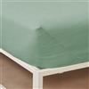 Bassetti - Lenzuolo sotto con angoli Pop Color 100% cotone. Made in ITALY (SALVIA, cm 175x200 - Matrimoniale)