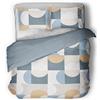 PERLARARA Basic Line - Parure Copripiumino Singolo Cotone 155x200 cm - Sacco Letto 1 Piazza Azzurro - Lia C264