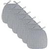 JingNian Cuscini Per Sedie Da Sala Da Pranzo Con Lacci, (set Da 2/4/6) Cuscini Per Sedie Da Cucina Con Cerniera, Cuscino Per Sedile A Ferro Di Cavallo Morbido E Resistente, (Size:Pack of 6,Color:grigio chiaro)