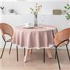 NINGHOME Tovaglia in cotone e lino, diametro: 120 cm, tovaglia rotonda in tessuto di cotone e lino copertura circolare per tavolo da pranzo in cucina decorazione da tavolo
