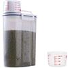 KAGUOl Contenitori Crocchette Cane, 2L Contenitore Ermetico Crocchette Cane,Contenitore Ermetico, Dispenser per Cereali Secchi con Misurino e Beccuccio, Plastica priva di BPA, per Riso, Farina, Grano