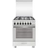 Glem SA664MWH6 - Cucina a gas con forno elettrico, 4 fuochi, 60x60 cm