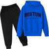Generic 2024 Tuta Bambini Ragazzo Ragazzi Felpa con Cappuccio Set Ragazzi Felpa con Cappuccio Top E Pantaloni Kids Ragazzi Top E Pantaloni Felpa con Cappuccio E Pantaloni Primavera Sportiva Completo Set