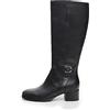 NEROGIARDINI Stivale in pelle con fibbia alla caviglia. Made in Italy Nero NERO 35