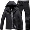 Generico Pensierini di Natale Tuta Sci Uomo Set di Giacca da Sci E Pantaloni da Uomo, per Inverno, Inverno, Caldo, Neve, Sci, Impermeabile, Antivento Tuta da Snowboard Uomo (BK1, L)