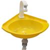 XUNFAKE Lavabo Angolare Montaggio a Parete Piccolo, Lavello da Cucina Angolari Lavandini Bagno Vasca Singola con Rubinetto, Mini Lavabo Ideale per Camper, Barca, WC