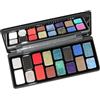 Soelegant Smokey - Palette di ombretti per il trucco, 16 colori, dai toni freddi, luccicanti, opachi, metallizzati, a lunga durata, impermeabili, sfumabili, nero, rosso, verde, blu, glitter, neutro, olografico,