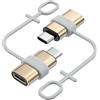 MoKo Adattatore da Lightning a USB C per iPhone 15/16 Pro/16 PRO Max/16 Plus, 2PZ Adattatore iPhone a USB C Supporto per Ricarica/Trasferimento Dati, Non per Auricolari/Audio/OTG, Oro