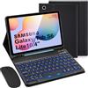 LAMA Custodia con Tastiera Wireless Retroilluminata con Mouse per Galaxy Tab S6 Lite 2020 10.4in (SM-P610/P615), Cover per tablet sottile con Supporto per Penna S Integrato e Tastiera Wireless, Nero