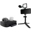 MACKIE Em-93Mk Kit Completo per la Creazione di Contenuti per Smartphone e Fotocamere DSLR, con Microfono Em-93M, Supporto Gimbal per Treppiede e Luce Led