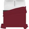 Italian Bed Linen TRAPUNTINO ESTIVO ELEGANT NO STIRO - Made in Italy - Copriletto Matrimoniale 260x270 cm in Morbida Microfibra - Tinta Unita - DoubleFace - Trapunta 100 g - Bordeaux/Grigio Scuro