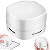 SPORWAY Mini aspirapolvere USB ricaricabile, mini aspirapolvere da tavolo potente girevole a 360°, portatile senza fili, con cavo di ricarica e spazzole, per ufficio, auto, viaggi, scuola (bianco)