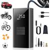Vyzlix 6000mAh/150PS Mini Compressore Aria Portatile Auto, Porta Type-C Integrata, Luce LED, può Fungere da Power Bank Mobile, Adatto per Auto, Moto, Biciclette, Palloni (Compatto/Nero)