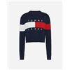 Tommy Hilfiger Center Flag W - Maglione - Donna - Blu Navy