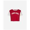 Tommy Hilfiger Crop Raglan Varsity W - T-shirt - Donna - Rosso