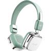 iKF R2 Cuffie Wireless retro, Over Ear Bluetooth, 60 ore di riproduzione, microfono integrato, isolamento acustico, ricarica rapida, leggero, design vintage sovraurale Throwback 80-90 (Verde)