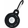 TingYR Cover per AirTags Custodia, con Gancio Portachiavi, Custodia in Silicone Morbida e Sicura.Nero