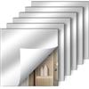 flintronic 6 specchi acrilico 2 mm, 20 x 20 cm, adesivi rimovibili, senza cornice, per bagno, camera da letto, soggiorno, armadio