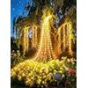 Dekofun Fascio di Luce 1m 100 LED Solare Luci a Cascata