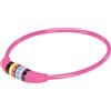 Prophete Lucchetto con combinazione a 4 cifre per bambini, colore rosa, dimensioni: 650 mm, Ø 10 mm