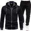 Generico Tuta Uomo Completo Felpa Con Cappuccio Ufficiale Set di Tute Casual da Uomo a Maniche Lunghe con Zip Intera da Corsa, Jogging, Atletiche Poliestere Tuta Abbigliamento Sportiva Tuta Complete Felpa