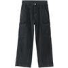 LDZYXY Black Friday 2024 Offerte Jeans da Uomo, Denim di Cotone Stretch, Taglio Affusolato, Nero, Blu, Grigio Jeans Baggy Uomo Pantalone Uomo Elegante Slim Pantalone Uomo Casual (Nero, S)