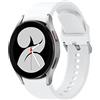 EMIOBAND Cinturino Compatibile per Samsung Galaxy Watch 5 40mm 44mm/Galaxy Watch 5 PRO 45mm,Cinturino Sportivo in Silicone per Galaxy Watch 4 44mm 40mm/Galaxy Watch 4 Classic 46mm 42mm(Bianco-1