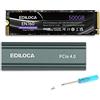 Ediloca EN760 SSD interno da 500 GB con dissipatore di calore PCIe Gen4, NVMe M.2 2280, fino a 4800 MB/s, 3D NAND TLC, cache SLC dinamica, Unità a stato solido interne, compatibile con PS5 e PC
