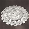 UOOOM Cotone rotondo Centrino Gancio Pizzo Hollow Decorativo per Tazza Stoviglie Piatto (Diametro 25 cm, Bianco)