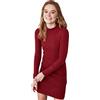 Trendyol Mini Abito Maglia Aderente Vestito, Borgogna, S Donna