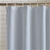 Catherine Lansfield Timeless Stripe - Tenda da doccia, 180 x 180 cm, colore: Blu