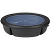 Mepal - Scodella bento bowl Cirqula - Contenitore bento box per frigo, freezer e microonde - 3 scomparti per separare gli alimenti - Contenitore per la preparazione dei pasti - Nordic black