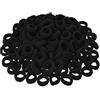 Rpanle 100 Pezzi Elastici per Capelli, Legami Mini Fasce per Capelli Piccoli Elastici Colorato Ragazze Coda di Cavallo per Bambini (Nero)