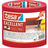tesa Nastro per Mascherature Excellent - Nastro adesivo da pittura in carta sottile per lavori di verniciatura - Per tutte le tinte, vernici e smalti - Uso interno - 3x 50 m x 30 mm